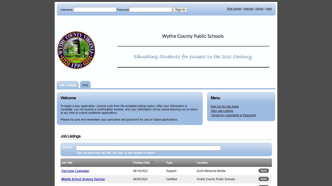 Wythe County Public Schools - TalentEd Hire